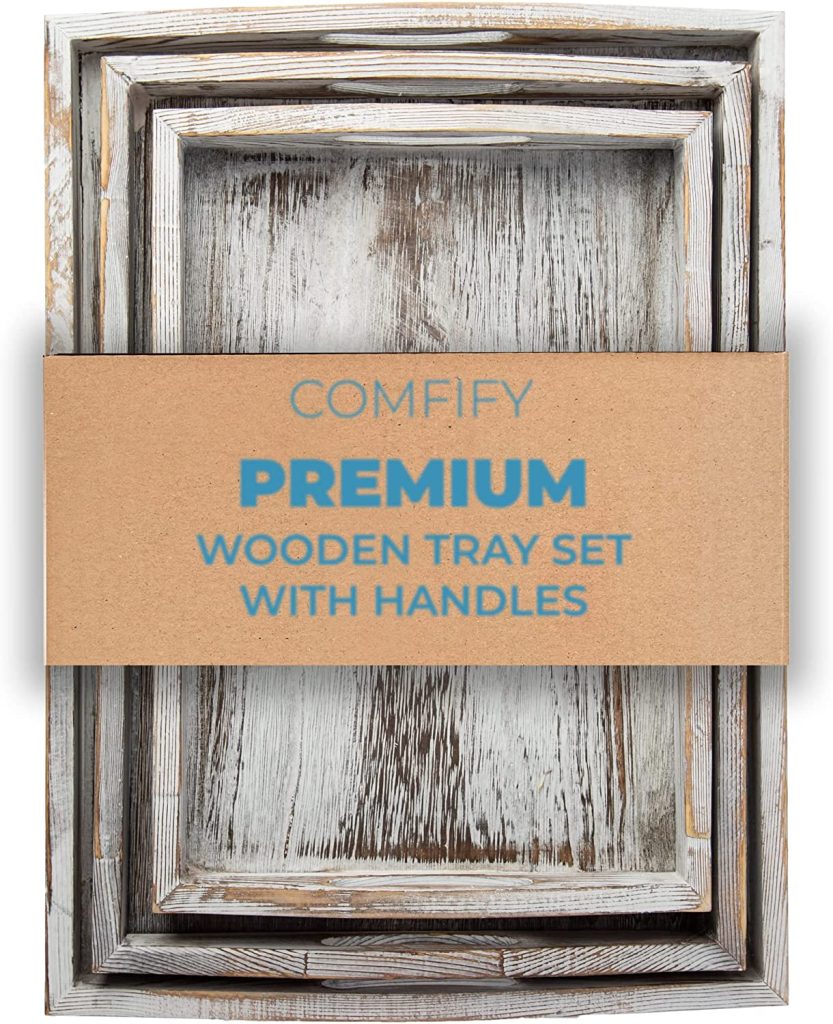 Comfify Wooden Serving Trays with Handles