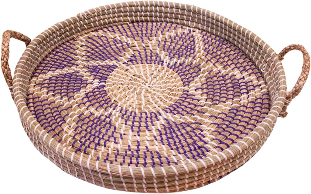Thirteen Chefs Woven Seagrass Tray with Handles